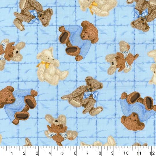 Fabric Traditions Teddy Bear Toss Cotton Fabric